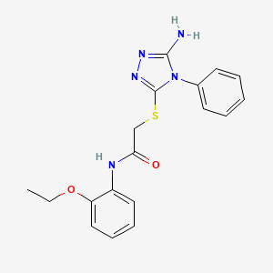 2-[(5-amino-4-phenyl-1,2,4-triazol-3-yl)sulfanyl]-N-(2-ethoxyphenyl)acetamide