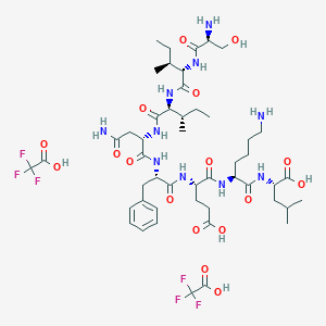 molecular formula C49H76F6N10O17 B12456528 OVA Peptide 257-264 ditrifluoroacetate 