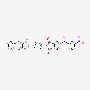 2-[4-(1H-naphtho[2,3-d]imidazol-2-yl)phenyl]-5-[(3-nitrophenyl)carbonyl]-1H-isoindole-1,3(2H)-dione