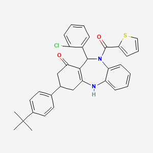 [3-(4-tert-butylphenyl)-11-(2-chlorophenyl)-1-hydroxy-2,3,4,11-tetrahydro-10H-dibenzo[b,e][1,4]diazepin-10-yl](thiophen-2-yl)methanone