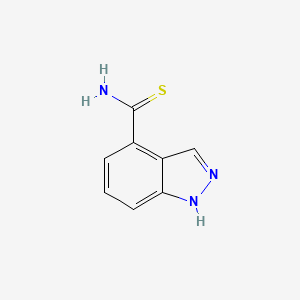 molecular formula C8H7N3S B12456583 1H-indazole-4-carbothioamide 