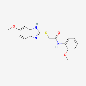 2-[(5-methoxy-1H-benzimidazol-2-yl)sulfanyl]-N-(2-methoxyphenyl)acetamide