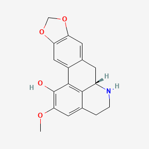 molecular formula C18H17NO4 B1245663 (12S)-18-methoxy-5,7-dioxa-13-azapentacyclo[10.7.1.02,10.04,8.016,20]icosa-1(20),2,4(8),9,16,18-hexaen-19-ol 