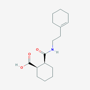 molecular formula C16H25NO3 B12456631 (1R,2S)-2-{[2-(cyclohex-1-en-1-yl)ethyl]carbamoyl}cyclohexanecarboxylic acid 