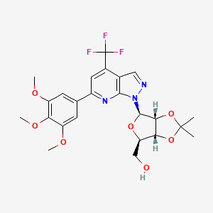 ((3aR,4R,6R,6aR)-2,2-Dimethyl-6-(4-trifluoromethyl-6-(3,4,5-trimethoxyphenyl)-1H-pyrazolo-[3,4-b]-pyridin-1-yl)tetrahydrofuro-[3,4-d][1,3]-dioxol-4-yl)methanol