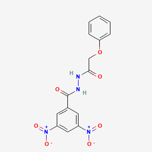 molecular formula C15H12N4O7 B12456655 3,5-dinitro-N'-(phenoxyacetyl)benzohydrazide 