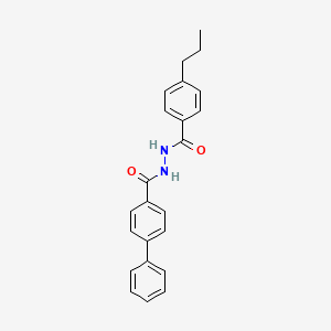 molecular formula C23H22N2O2 B12456669 N'-[(4-propylphenyl)carbonyl]biphenyl-4-carbohydrazide 