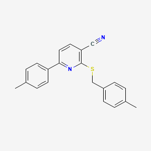 2-[(4-Methylbenzyl)sulfanyl]-6-(4-methylphenyl)pyridine-3-carbonitrile