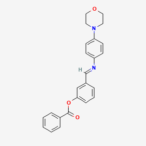 3-[(E)-{[4-(morpholin-4-yl)phenyl]imino}methyl]phenyl benzoate