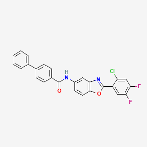 N-[2-(2-chloro-4,5-difluorophenyl)-1,3-benzoxazol-5-yl]biphenyl-4-carboxamide