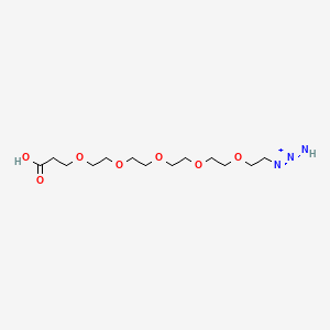 molecular formula C13H26N3O7+ B12456735 20-Carboxy-6,9,12,15,18-pentaoxa-1,2,3-triazaicosa-1,2-dien-2-ium 