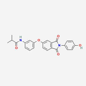 N-(3-{[2-(4-hydroxyphenyl)-1,3-dioxo-2,3-dihydro-1H-isoindol-5-yl]oxy}phenyl)-2-methylpropanamide