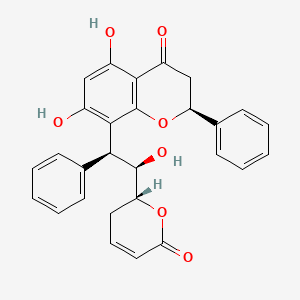 molecular formula C28H24O7 B1245676 Goniolactone C 