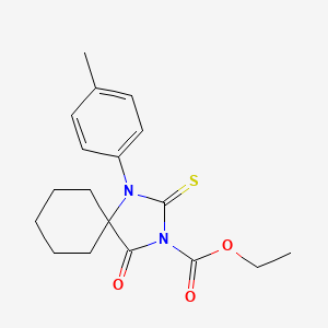 Ethyl 1-(4-methylphenyl)-4-oxo-2-sulfanylidene-1,3-diazaspiro[4.5]decane-3-carboxylate