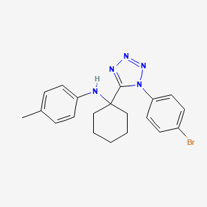 molecular formula C20H22BrN5 B12456769 N-{1-[1-(4-bromophenyl)-1H-tetrazol-5-yl]cyclohexyl}-4-methylaniline 