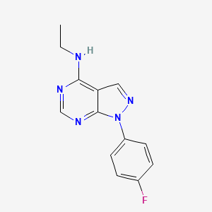 molecular formula C13H12FN5 B12456771 N-ethyl-1-(4-fluorophenyl)pyrazolo[3,4-d]pyrimidin-4-amine 