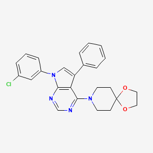 8-[7-(3-Chlorophenyl)-5-phenylpyrrolo[2,3-d]pyrimidin-4-yl]-1,4-dioxa-8-azaspiro[4.5]decane