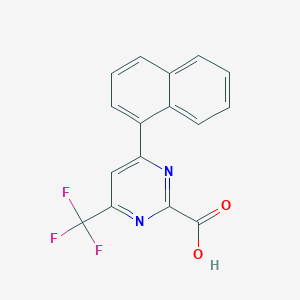 molecular formula C16H9F3N2O2 B12456849 [6-(1-Naphthyl)-4-(trifluoromethyl)pyrimidin-2-yl]carboxylic acid 