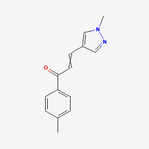 (2E)-1-(4-methylphenyl)-3-(1-methylpyrazol-4-yl)prop-2-en-1-one