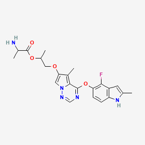 1-[4-[(4-fluoro-2-methyl-1H-indol-5-yl)oxy]-5-methylpyrrolo[2,1-f][1,2,4]triazin-6-yl]oxypropan-2-yl 2-aminopropanoate