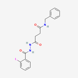 N-benzyl-4-{2-[(2-iodophenyl)carbonyl]hydrazinyl}-4-oxobutanamide