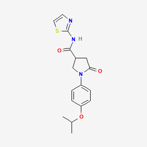 5-oxo-1-[4-(propan-2-yloxy)phenyl]-N-(1,3-thiazol-2-yl)pyrrolidine-3-carboxamide