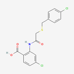 4-Chloro-2-({[(4-chlorobenzyl)sulfanyl]acetyl}amino)benzoic acid