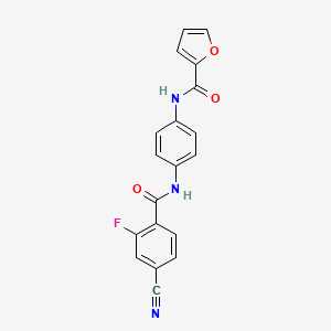 N-(4-{[(4-cyano-2-fluorophenyl)carbonyl]amino}phenyl)furan-2-carboxamide