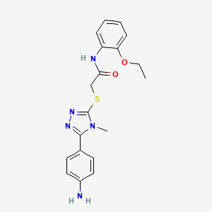 2-{[5-(4-aminophenyl)-4-methyl-4H-1,2,4-triazol-3-yl]sulfanyl}-N-(2-ethoxyphenyl)acetamide