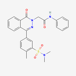 2-{4-[3-(dimethylsulfamoyl)-4-methylphenyl]-1-oxophthalazin-2(1H)-yl}-N-phenylacetamide