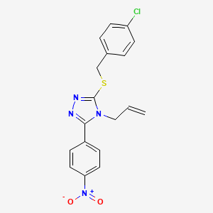 3-[(4-chlorobenzyl)sulfanyl]-5-(4-nitrophenyl)-4-(prop-2-en-1-yl)-4H-1,2,4-triazole