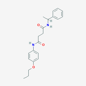 N-(1-phenylethyl)-N'-(4-propoxyphenyl)butanediamide