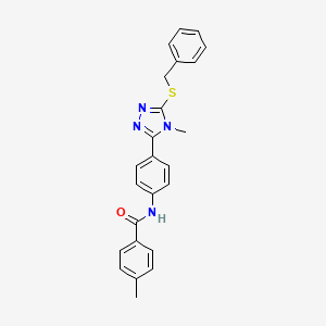 N-{4-[5-(benzylsulfanyl)-4-methyl-4H-1,2,4-triazol-3-yl]phenyl}-4-methylbenzamide