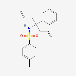 molecular formula C20H23NO2S B12457008 4-methyl-N-(4-phenylhepta-1,6-dien-4-yl)benzenesulfonamide 