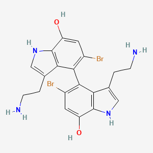 molecular formula C20H20Br2N4O2 B1245703 树枝碱 A 