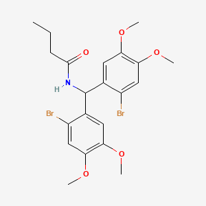 N-[bis(2-bromo-4,5-dimethoxyphenyl)methyl]butanamide