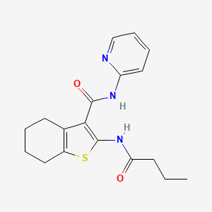 2-(butanoylamino)-N-(pyridin-2-yl)-4,5,6,7-tetrahydro-1-benzothiophene-3-carboxamide