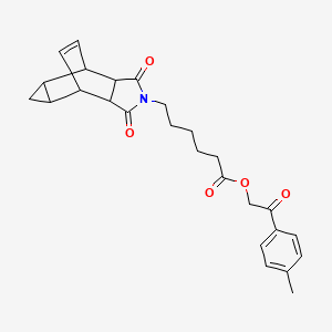 2-(4-methylphenyl)-2-oxoethyl 6-(1,3-dioxooctahydro-4,6-ethenocyclopropa[f]isoindol-2(1H)-yl)hexanoate