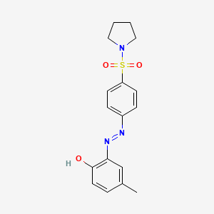 4-methyl-2-{(E)-[4-(pyrrolidin-1-ylsulfonyl)phenyl]diazenyl}phenol