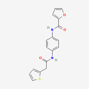 molecular formula C17H14N2O3S B12457122 N-{4-[(thiophen-2-ylacetyl)amino]phenyl}furan-2-carboxamide 