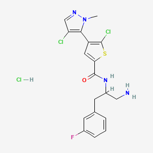 molecular formula C18H18Cl3FN4OS B12457162 Afuresertib HCl 