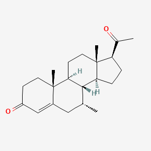 molecular formula C22H32O2 B1245718 7α-甲基-4-孕烯-3,20-二酮 