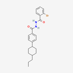 2-bromo-N'-[4-(4-propylcyclohexyl)benzoyl]benzohydrazide