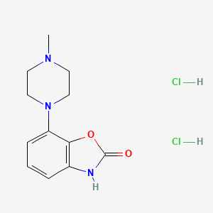 molecular formula C12H17Cl2N3O2 B12457254 Pardoprunox dihydrochloride 