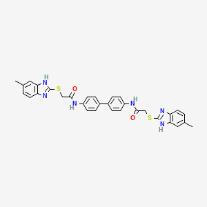 N,N'-biphenyl-4,4'-diylbis{2-[(5-methyl-1H-benzimidazol-2-yl)sulfanyl]acetamide}