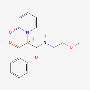 N-(2-methoxyethyl)-3-oxo-2-(2-oxopyridin-1-yl)-3-phenylpropanamide