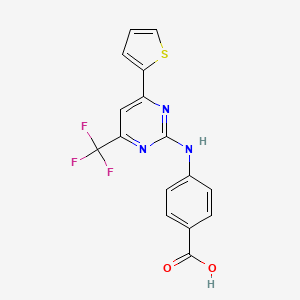 4-[6-(2-Thienyl)-4-(trifluoromethyl)pyrimidin-2yl]aminobenzoic acid