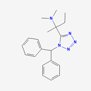 molecular formula C20H25N5 B12457344 2-[1-(diphenylmethyl)-1H-tetrazol-5-yl]-N,N-dimethylbutan-2-amine 