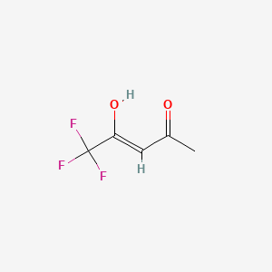 molecular formula C5H5F3O2 B12457351 Trifluoromethyl (2-hydroxy-1-propenyl) ketone CAS No. 7291-30-7