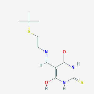 5-({[2-(tert-butylsulfanyl)ethyl]amino}methylidene)-2-thioxodihydropyrimidine-4,6(1H,5H)-dione